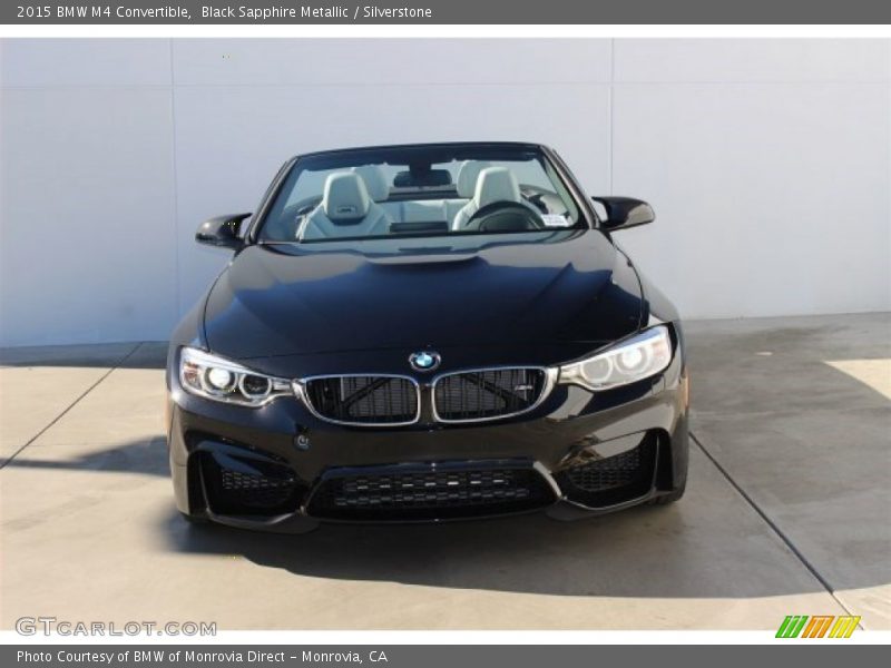 Black Sapphire Metallic / Silverstone 2015 BMW M4 Convertible