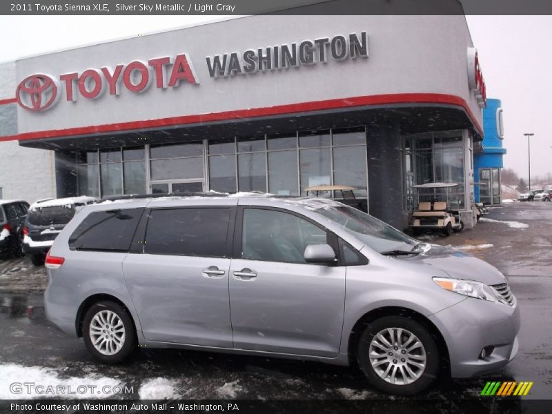 Silver Sky Metallic / Light Gray 2011 Toyota Sienna XLE