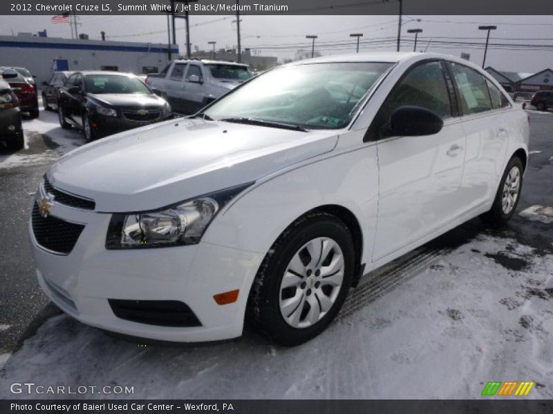 Summit White / Jet Black/Medium Titanium 2012 Chevrolet Cruze LS