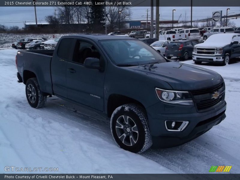 Laser Blue / Jet Black 2015 Chevrolet Colorado Z71 Extended Cab 4WD
