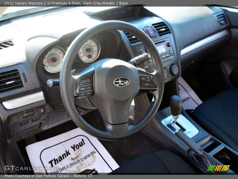 Dark Gray Metallic / Black 2012 Subaru Impreza 2.0i Premium 4 Door