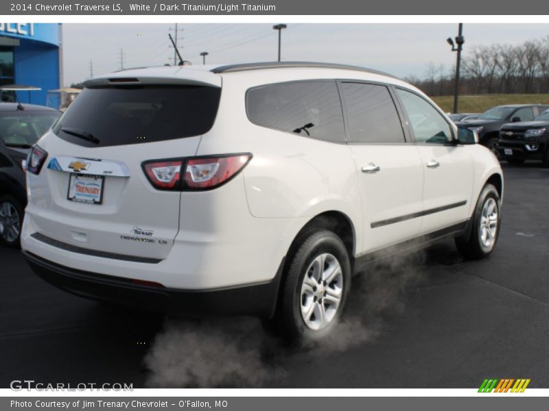 White / Dark Titanium/Light Titanium 2014 Chevrolet Traverse LS