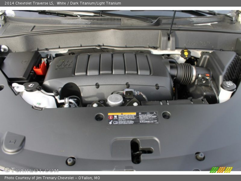 White / Dark Titanium/Light Titanium 2014 Chevrolet Traverse LS