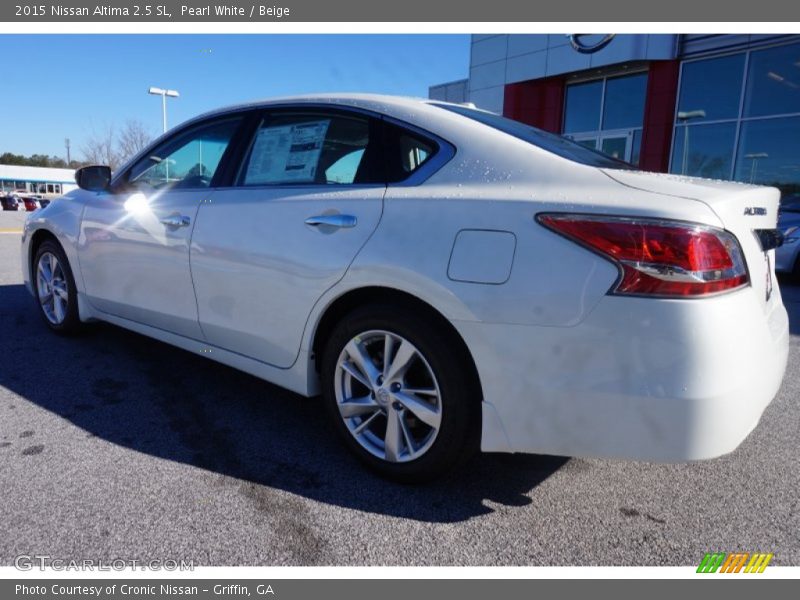Pearl White / Beige 2015 Nissan Altima 2.5 SL
