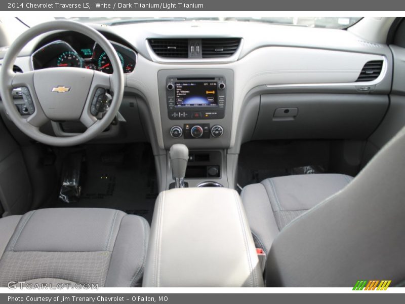 White / Dark Titanium/Light Titanium 2014 Chevrolet Traverse LS