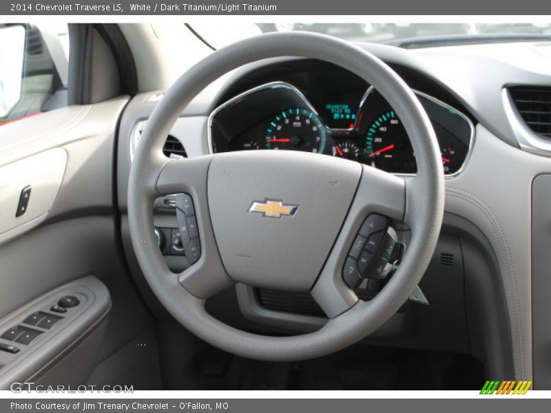 White / Dark Titanium/Light Titanium 2014 Chevrolet Traverse LS