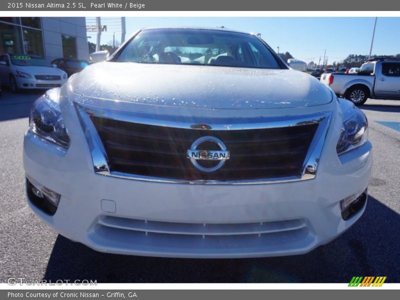 Pearl White / Beige 2015 Nissan Altima 2.5 SL