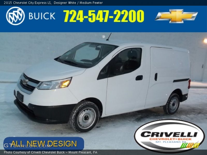 Designer White / Medium Pewter 2015 Chevrolet City Express LS