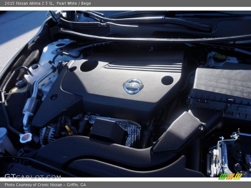 Pearl White / Beige 2015 Nissan Altima 2.5 SL