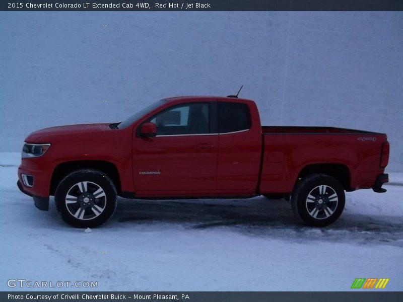 Red Hot / Jet Black 2015 Chevrolet Colorado LT Extended Cab 4WD