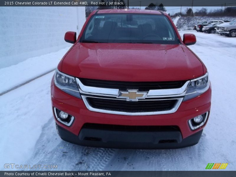Red Hot / Jet Black 2015 Chevrolet Colorado LT Extended Cab 4WD