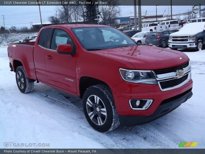Red Hot / Jet Black 2015 Chevrolet Colorado LT Extended Cab 4WD