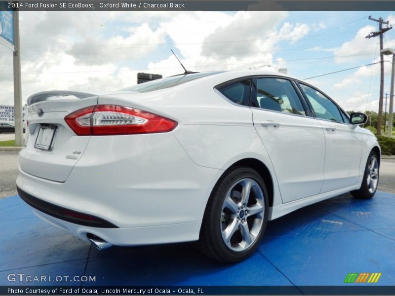 Oxford White / Charcoal Black 2014 Ford Fusion SE EcoBoost