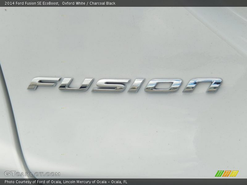Oxford White / Charcoal Black 2014 Ford Fusion SE EcoBoost