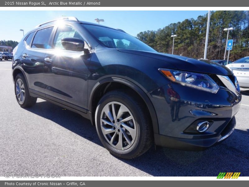Arctic Blue Metallic / Almond 2015 Nissan Rogue SL