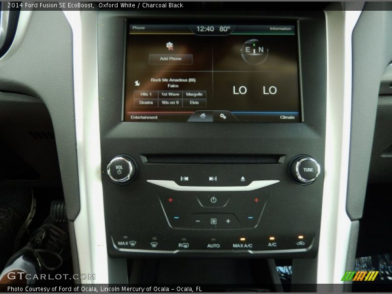 Oxford White / Charcoal Black 2014 Ford Fusion SE EcoBoost