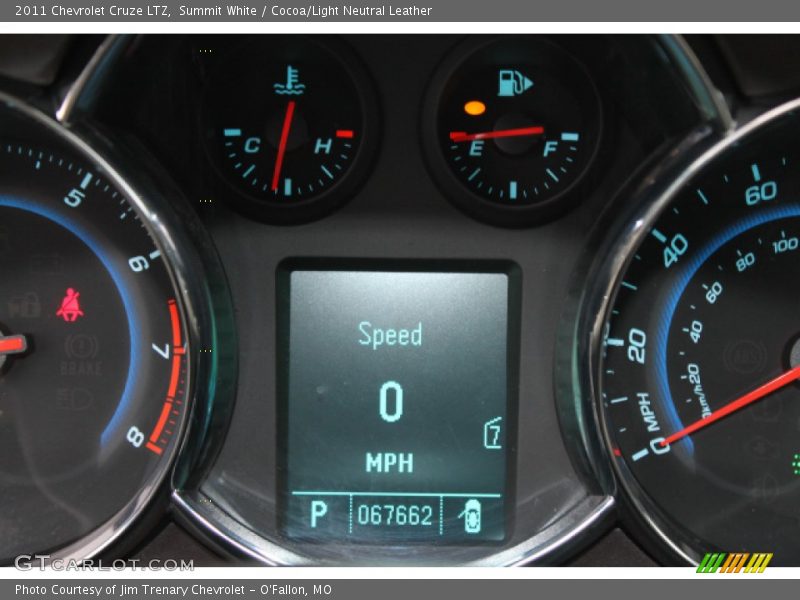 Summit White / Cocoa/Light Neutral Leather 2011 Chevrolet Cruze LTZ
