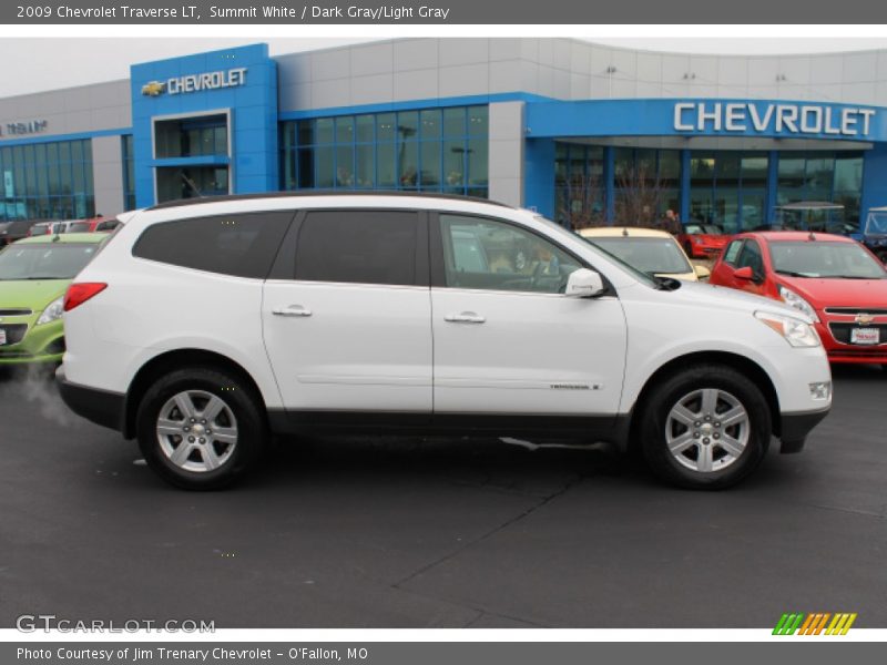 Summit White / Dark Gray/Light Gray 2009 Chevrolet Traverse LT