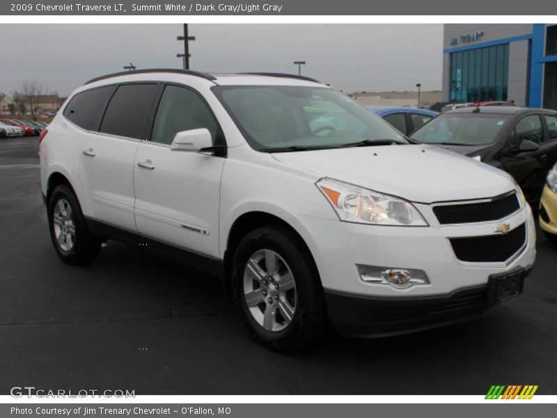 Summit White / Dark Gray/Light Gray 2009 Chevrolet Traverse LT