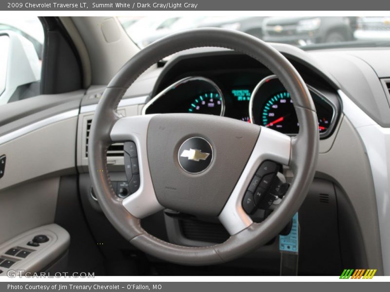 Summit White / Dark Gray/Light Gray 2009 Chevrolet Traverse LT
