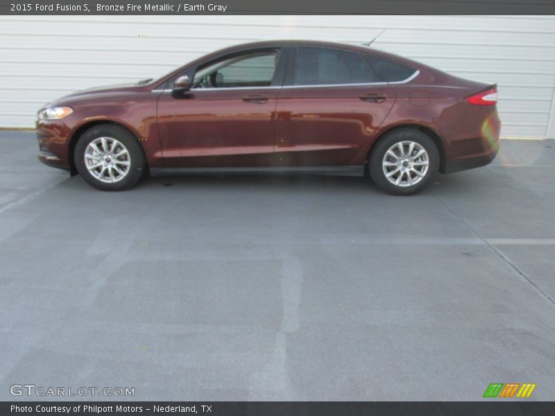 Bronze Fire Metallic / Earth Gray 2015 Ford Fusion S