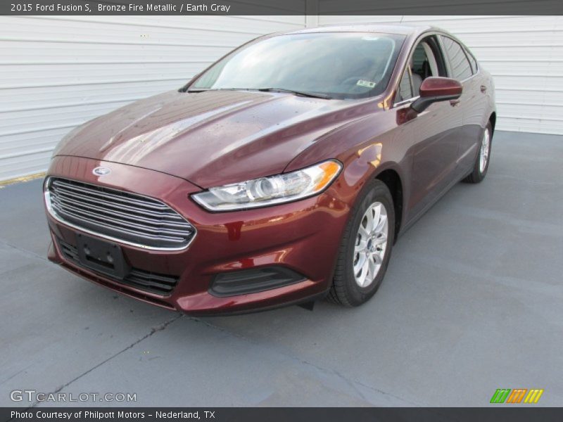 Bronze Fire Metallic / Earth Gray 2015 Ford Fusion S
