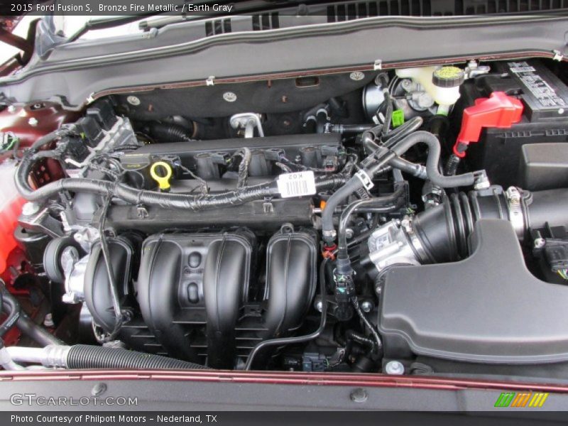 Bronze Fire Metallic / Earth Gray 2015 Ford Fusion S