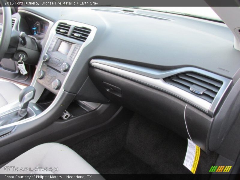 Bronze Fire Metallic / Earth Gray 2015 Ford Fusion S