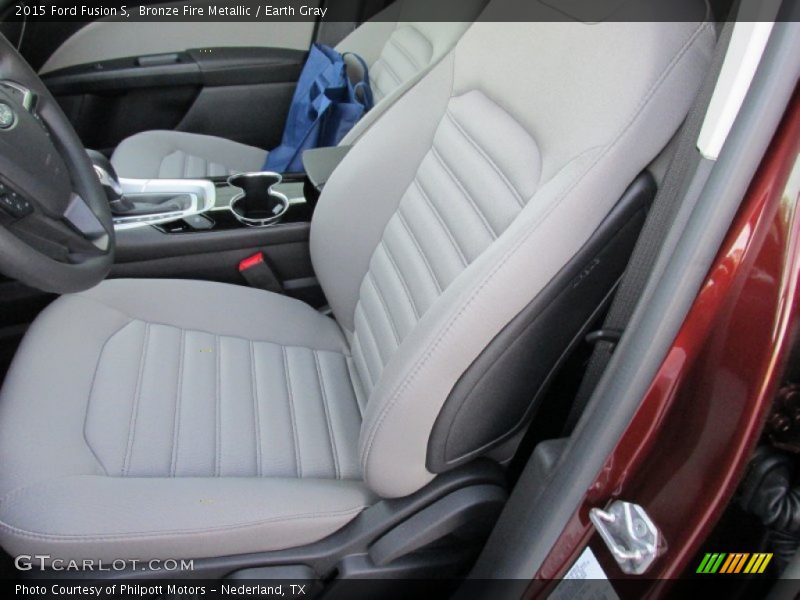Bronze Fire Metallic / Earth Gray 2015 Ford Fusion S
