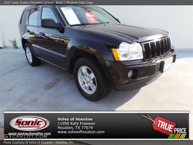 Black / Medium Slate Gray 2007 Jeep Grand Cherokee Laredo