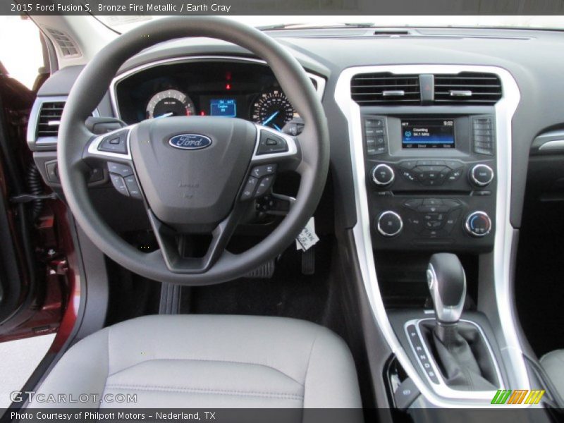 Bronze Fire Metallic / Earth Gray 2015 Ford Fusion S