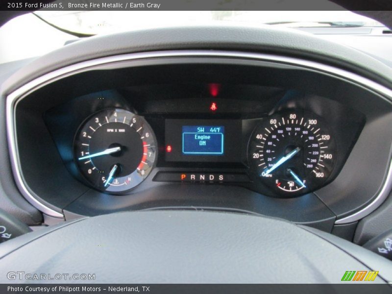 Bronze Fire Metallic / Earth Gray 2015 Ford Fusion S