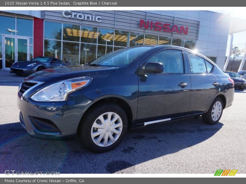 Graphite Blue / Charcoal 2015 Nissan Versa 1.6 S Plus Sedan