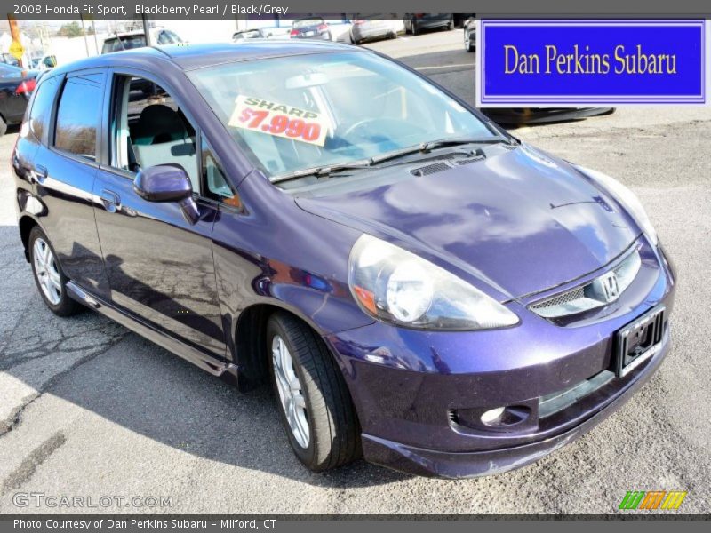 Blackberry Pearl / Black/Grey 2008 Honda Fit Sport