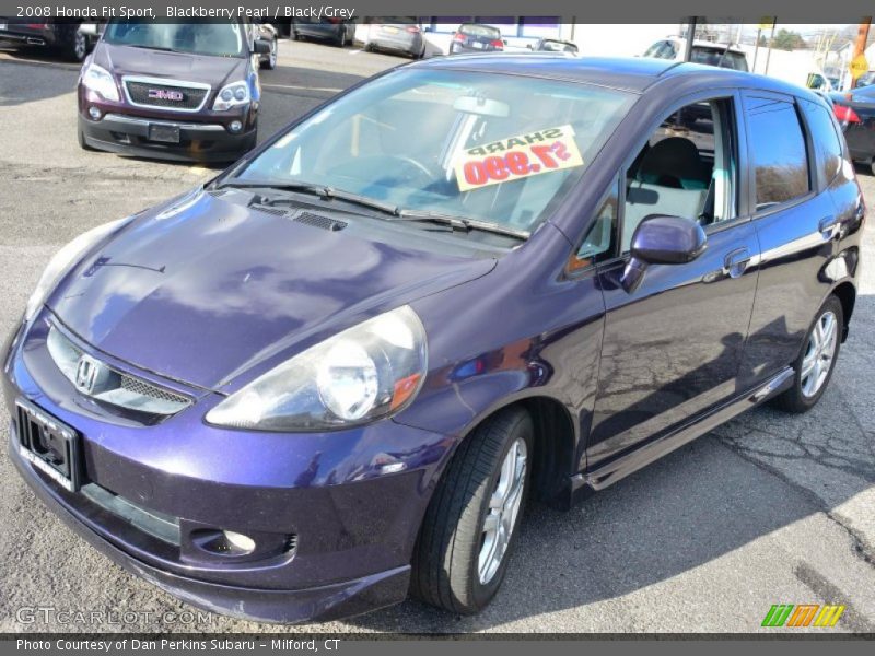 Blackberry Pearl / Black/Grey 2008 Honda Fit Sport