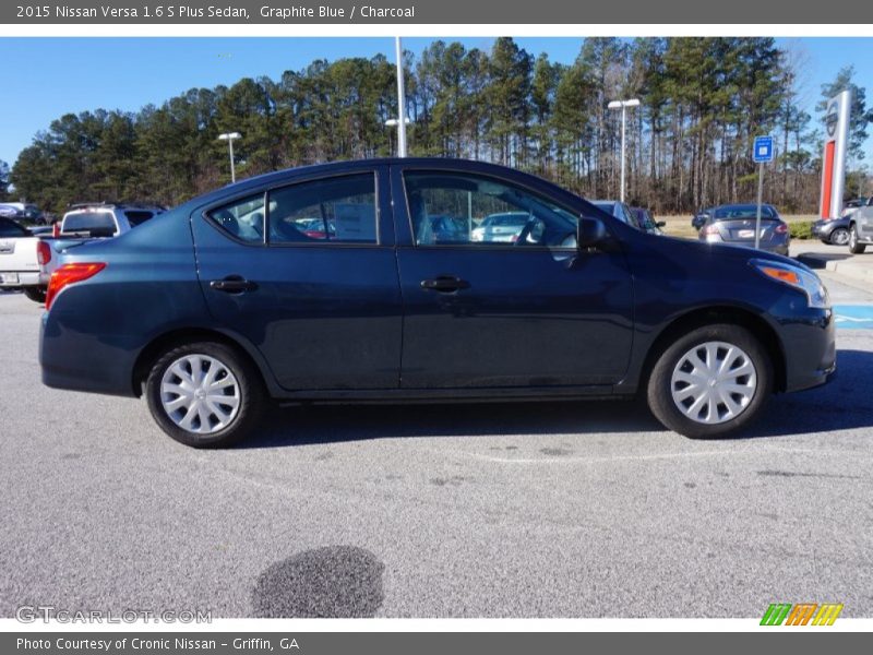 Graphite Blue / Charcoal 2015 Nissan Versa 1.6 S Plus Sedan