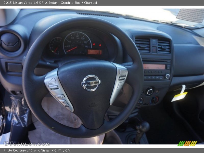 Graphite Blue / Charcoal 2015 Nissan Versa 1.6 S Plus Sedan