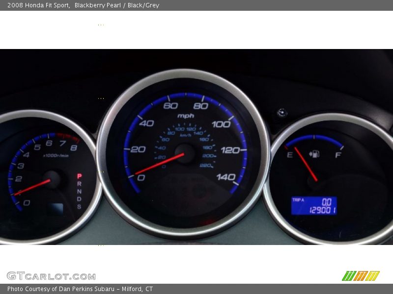 Blackberry Pearl / Black/Grey 2008 Honda Fit Sport