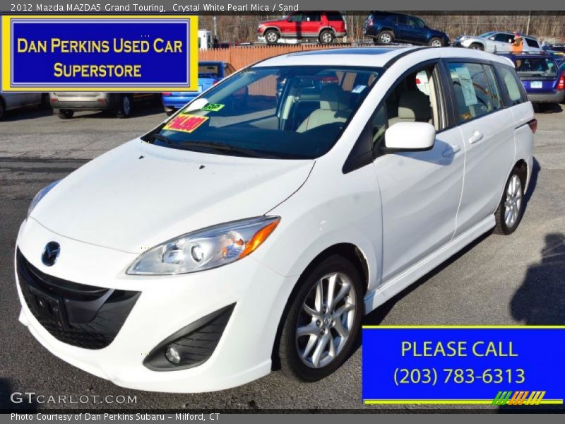Crystal White Pearl Mica / Sand 2012 Mazda MAZDA5 Grand Touring