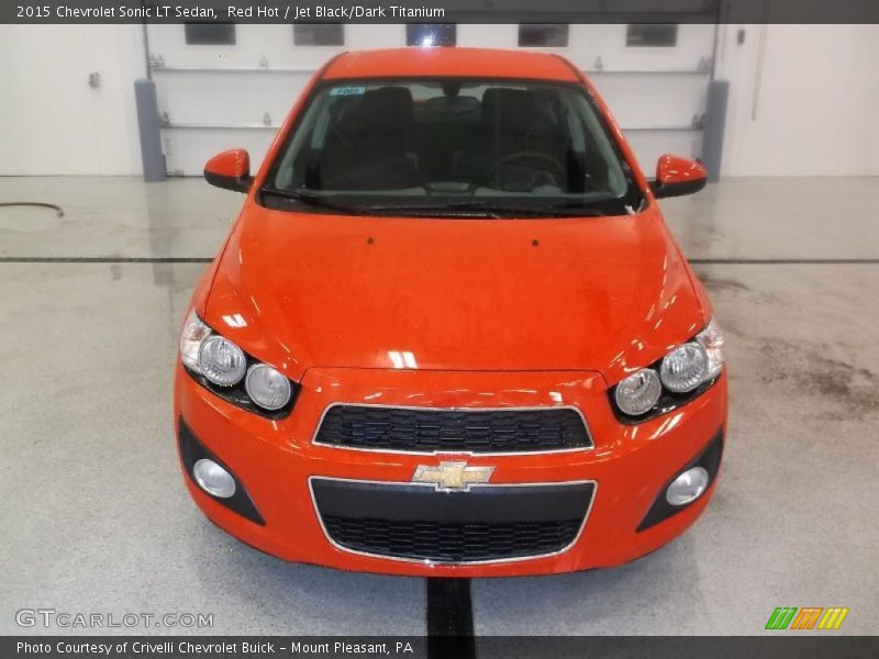Red Hot / Jet Black/Dark Titanium 2015 Chevrolet Sonic LT Sedan