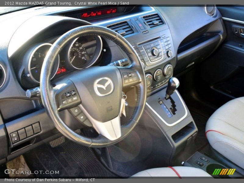 Crystal White Pearl Mica / Sand 2012 Mazda MAZDA5 Grand Touring