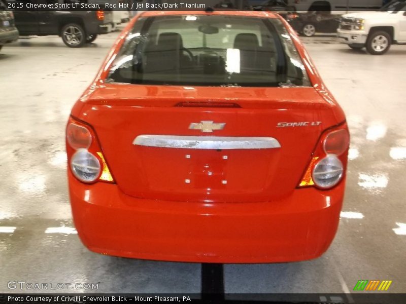 Red Hot / Jet Black/Dark Titanium 2015 Chevrolet Sonic LT Sedan