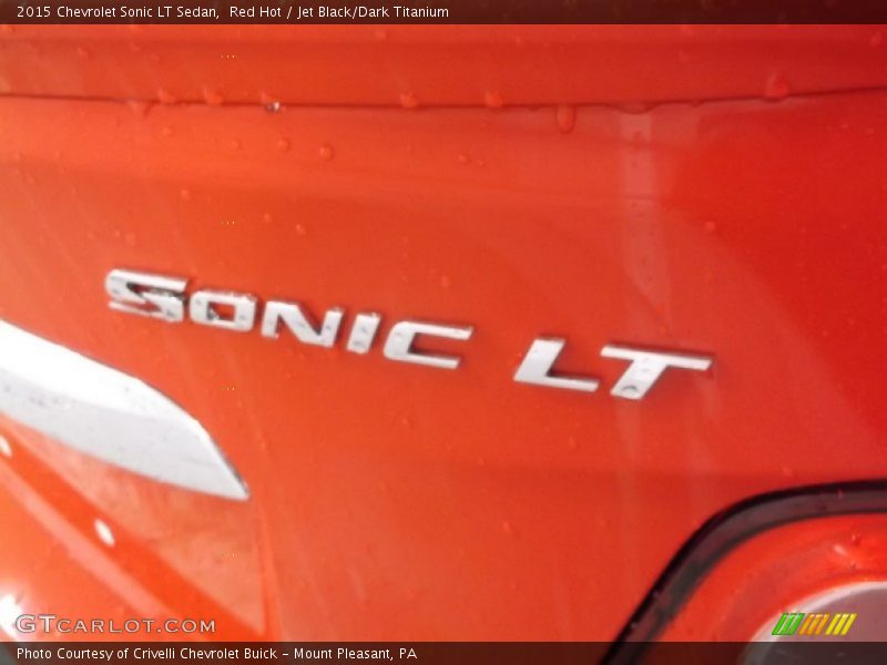 Red Hot / Jet Black/Dark Titanium 2015 Chevrolet Sonic LT Sedan