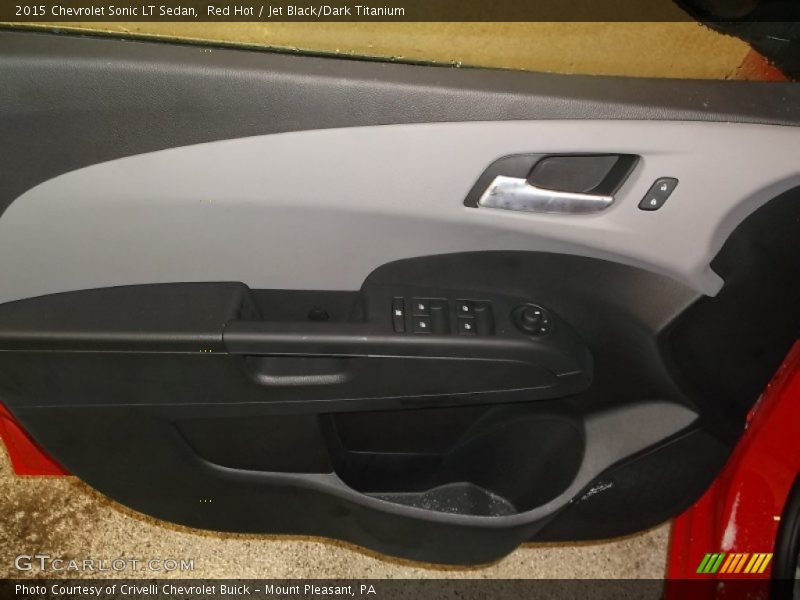 Red Hot / Jet Black/Dark Titanium 2015 Chevrolet Sonic LT Sedan