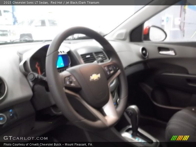 Red Hot / Jet Black/Dark Titanium 2015 Chevrolet Sonic LT Sedan