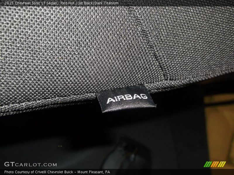 Red Hot / Jet Black/Dark Titanium 2015 Chevrolet Sonic LT Sedan