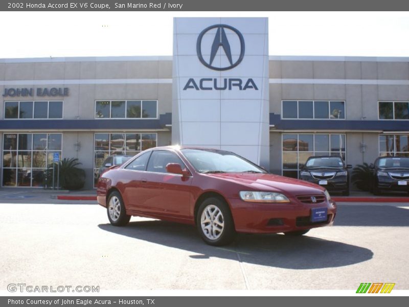 San Marino Red / Ivory 2002 Honda Accord EX V6 Coupe