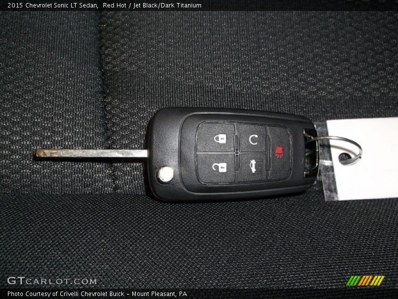 Red Hot / Jet Black/Dark Titanium 2015 Chevrolet Sonic LT Sedan