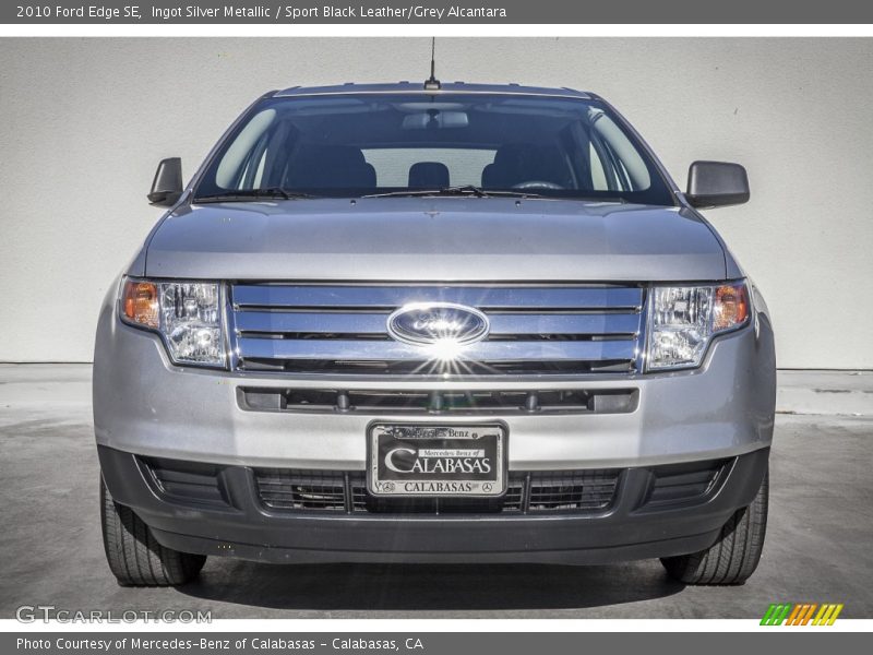 Ingot Silver Metallic / Sport Black Leather/Grey Alcantara 2010 Ford Edge SE