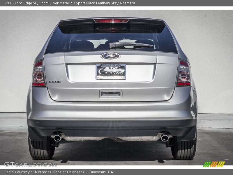 Ingot Silver Metallic / Sport Black Leather/Grey Alcantara 2010 Ford Edge SE